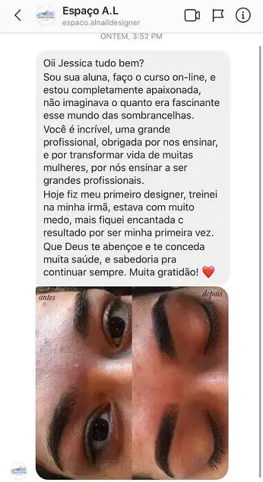 Depoimento de aluna